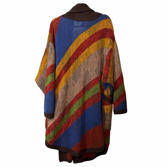 Vintage Made in England Wool Blend Knit Long Cardigan - Picture 4 of 5